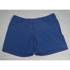 Columbia PFG Womens Size L Blue Performance Fishing Gear Shorts Zipper Pocket